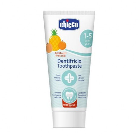 Детская зубная паста Chicco Toothpaste Fruit Mix Тутти-Фрутти, с фтором, от 12 месяцев, 50 мл