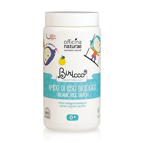 Детский органический рисовый крахмал для ванны Officina Naturae Biricco 0+, 100 г