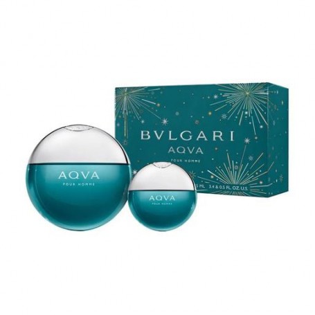 Парфюмированный набор мужской Bvlgari Aqva Pour Homme (туалетная вода, 100 мл + туалетная вода, 15 мл)