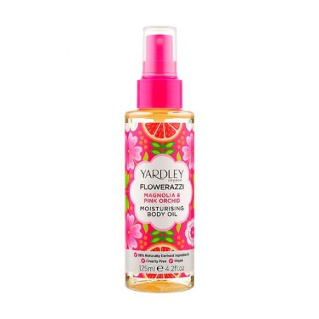 Увлажняющее масло-спрей для тела Yardley Flowerazzi Magnolia & Pink Orchid Moisturising Body Oil, 125 мл