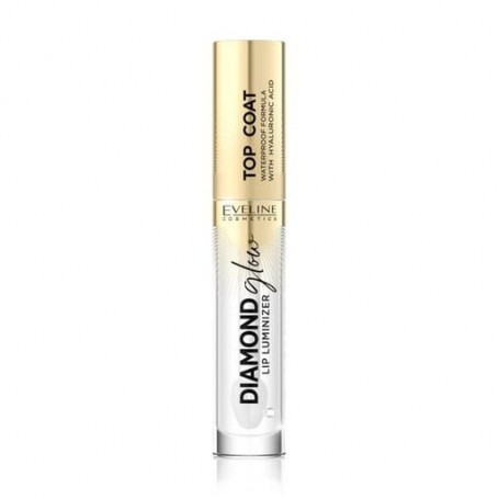 Блеск для губ Eveline Cosmetics Diamond Glow Lip Luminizer с гиалуроновой кислотой, 01 Top Coat, 4.5 мл