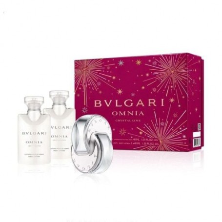 Парфюмированный набор женский Bvlgari Omnia Crystalline (туалетная вода, 40 мл + лосьон для тела, 40 мл + лосьон для тела, 40 мл
