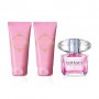 Парфюмированный набор женский Versace Bright Crystal Set (туалетная вода, 50 мл + гель для душа, 50 мл + лосьон для тела, 50 мл)