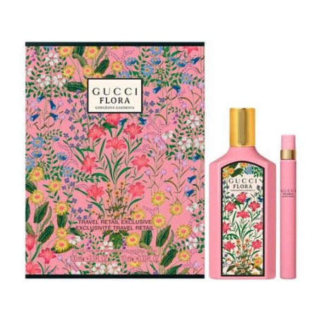 Парфюмированный набор женский Gucci Flora Gorgeous Gardenia (парфюмированная вода, 100 мл + парфюмированная вода, 10 мл)