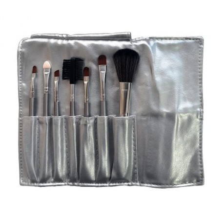 Набор кистей для макияжа Avenir Cosmetics серебряный, 7 шт