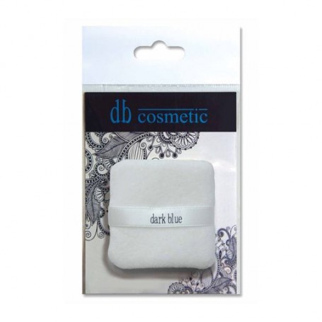 Подушечка для пудры db Сosmetic 975 Квадрат, белая с лентой
