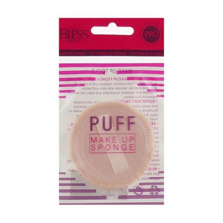 Велюровая пуховка для пудры Bless Beauty Puff Make Up Sponge, круглая