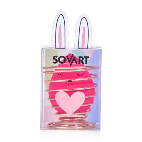 Бьюти блендер Sovart на подставке, малиновый