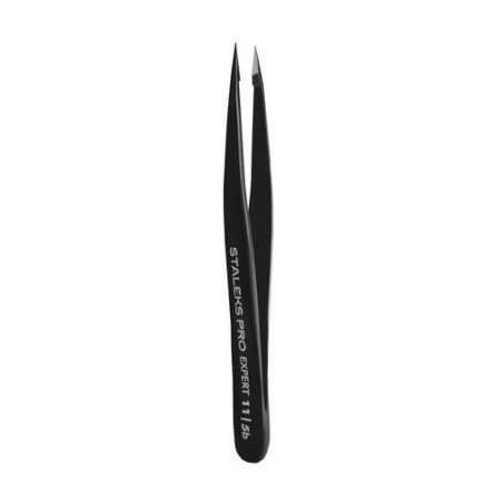 Пинцет для бровей Staleks PRO Expert 11 Type 5 широкие скошенные кромки, черный (ТЕ-11/5)