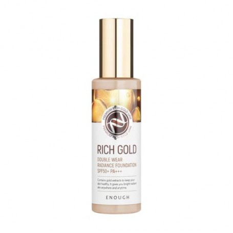 Сияющая тональная основа для лица Enough Rich Gold Double Wear Radiance Foundation SPF 50+ PA+++ с экстрактом золота, тон 23, 10