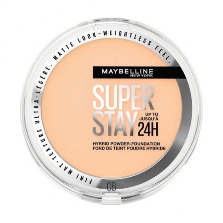 Стойкая компактная тональная крем-пудра для лица Maybelline New York SuperStay 24H Hybrid Powder-Foundation, 03, 9 г