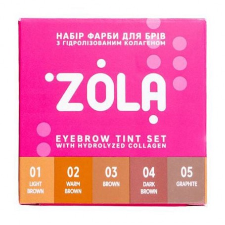 Набор для покраски бровей Zola Eyebrow Tint Set (краска, 5*5 мл + окислитель, 5*5 мл)