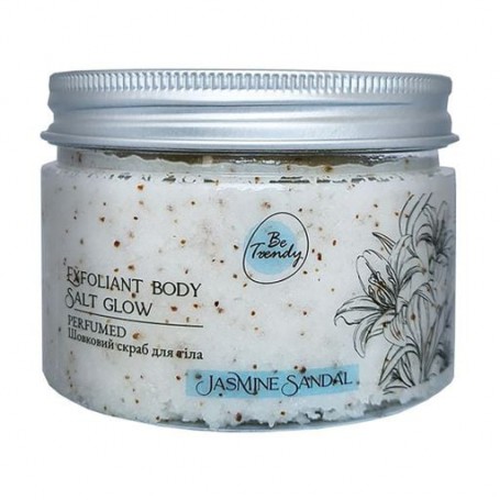 Шелковый парфюмированный скраб для тела Be Trendy Exfoliant Body Salt Glow Jasmine Sandal, 300 г