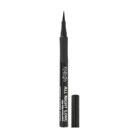 Водостойкая подводка для глаз Karaja All Night Long 18H Pen Eyeliner, тон 1, 1.1 г