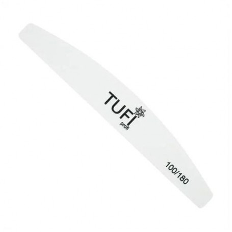 Пилка для ногтей Tufi Profi Premium Полукруг 100/180 грит, белая, 1 шт (0231933)