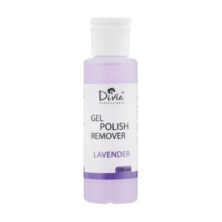 Жидкость для снятия гель-лака Divia Gel Polish Remove Lavender с экстрактом лаванды, 100 мл