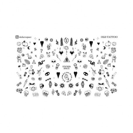 Наклейки для дизайна ногтей StickersSpace Old Tattoo Standart (22011)