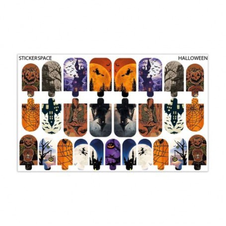 Наклейки для дизайна ногтей StickersSpace Halloween (199112)