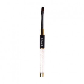 Овальная синтетическая кисточка для наращивания ногтей или выкладки материалов Kira Nails Gel Oval 8 (Nylon)