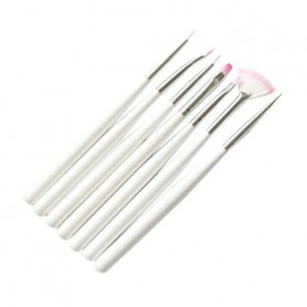 Набор кистей для ногтей Avenir Cosmetics белые, 7 шт