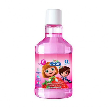 Детский ополаскиватель для ротовой полости Kodomo Kids Mouthwash Клубника, от 6 лет, 80 мл