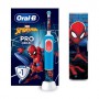 Электрическая зубная щетка Oral-b Braun Pro Kids Человек-Паук с футляром, от 3 лет