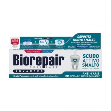 Зубная паста BioRepair Oral Care Advanced Scudo Attivo Smalto Anti Carie Совершенная защита, 75 мл