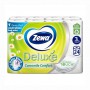 Туалетная бумага Zewa Deluxe Ромашка, 3-слойная, 150 отрывов, 24 рулона