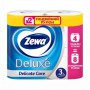 Туалетная бумага Zewa Deluxe Delicate Care белая, 3-слойная, 300 отрывов, 4 рулона