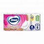 Туалетная бумага Zewa Exclusive Ultra Soft белая, 4-слойная, 150 отрывов, 8 рулонов