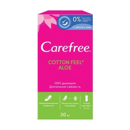 Ежедневные прокладки Carefree Cotton Feel Aloe, 30 шт