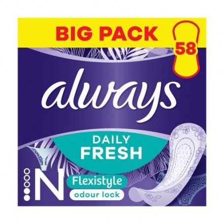 Ежедневные прокладки Always Daily Fresh Normal Flexistyle, 58 шт