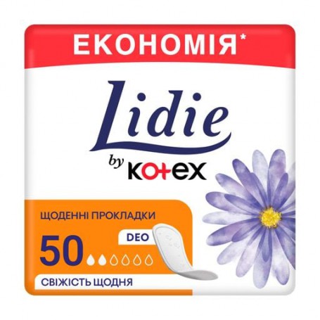 Ежедневные гигиенические прокладки Lidie by Kotex Deo, 50 шт