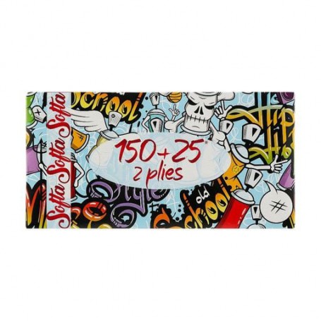 Салфетки косметические Chisto Softa Graffiti 2х-слойные, 150+25 шт