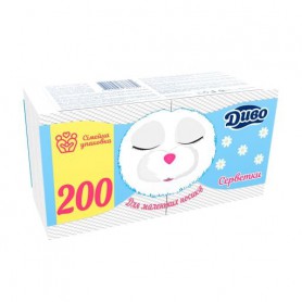 Салфетки бумажные Диво, для маленьких носиков, 200 шт