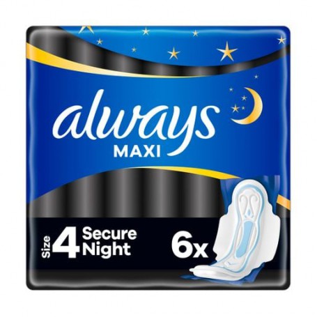 Гигиенические прокладки Always Maxi Secure Night размер 4, 6 шт