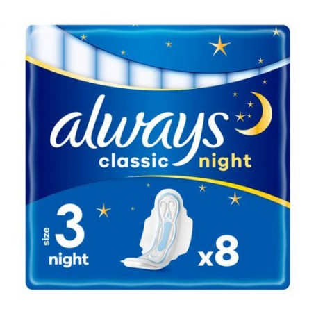 Гигиенические прокладки Always Classic Night Clean Feel Protection, размер 3, 8 шт