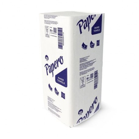 Бумажные полотенца Papero Paper Towels V-образные, белые, 2-слойные, 21*22 см, 150 листов