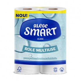 Бумажные полотенца SMART Classic 2-слойные, 50 отрывов, 2 рулона