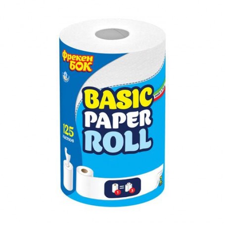 Бумажные полотенца Фрекен Бок Basic Paper Roll 2-слойные, 125 отрывов, 1 шт