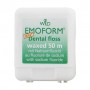 Зубная нить Dr. Wild Emoform вощеная, с фторидом натрия и мятой, 50 м