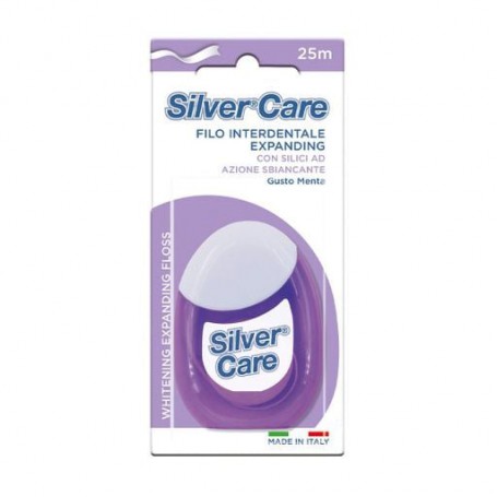 Зубная нить Silver Care расширяющаяся, с мятой, 25 м