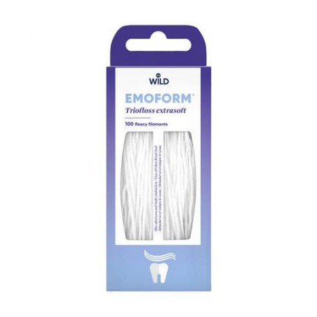 Зубная нить (суперфлосс) Dr. Wild Emoform Triofloss супермягкий, 100 шт