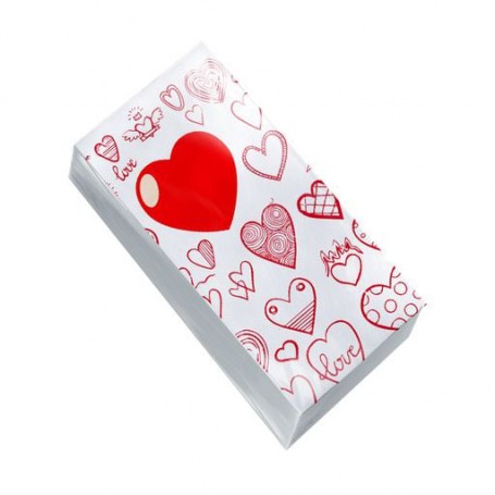 Салфетки столовые Альбатрос LOVE, 2-слойные, 33*33, 25 шт