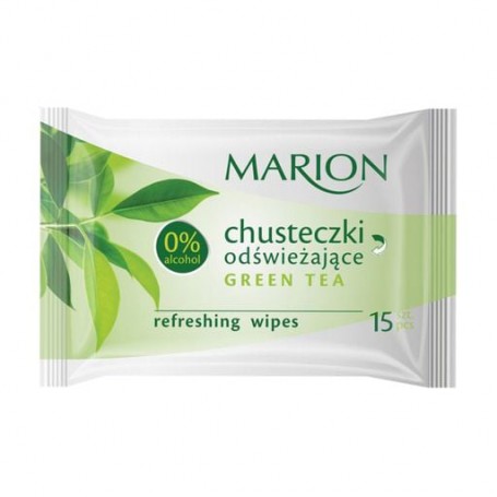Освежающие салфетки Marion Green Tea Refreshing Hand Wipes, 15 шт