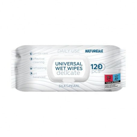 Влажные салфетки Naturelle Universal Wet Wipes Delicate Silk & Pearl, 120 шт