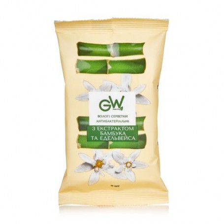 Влажные салфетки Green Way ФітоЛінія с экстрактом бамбука и эдельвейса, 15 шт