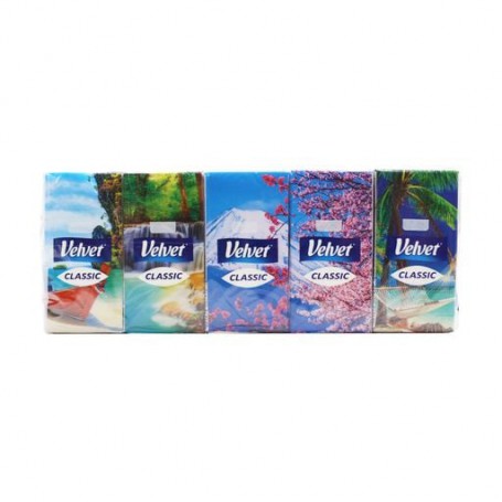 Бумажные носовые платки Velvet Classic, 3-слойные, 10*10 шт