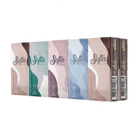 Бумажные носовые платки Chisto Softa 2-слойные, 10 шт