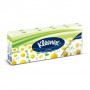 Бумажные носовые платки Kleenex 3-слойные, с ароматом ромашки, 10*10 шт